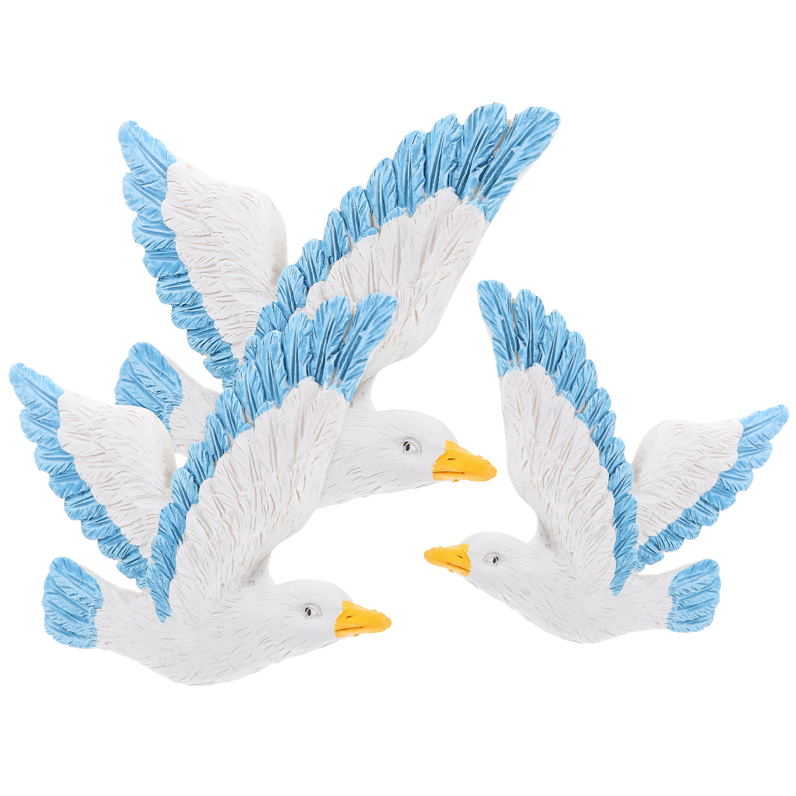 Background Resin Art - 3Pcs Resin Wall Hanging Birds Decorative
