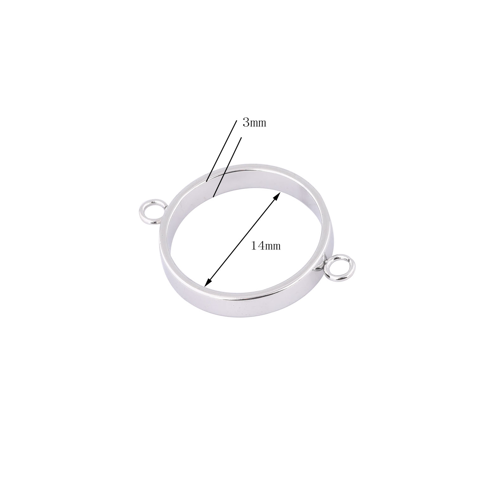10pcs Stainless Steel 14mm Ope - Resin Art Bracelet ulasan dan harga
