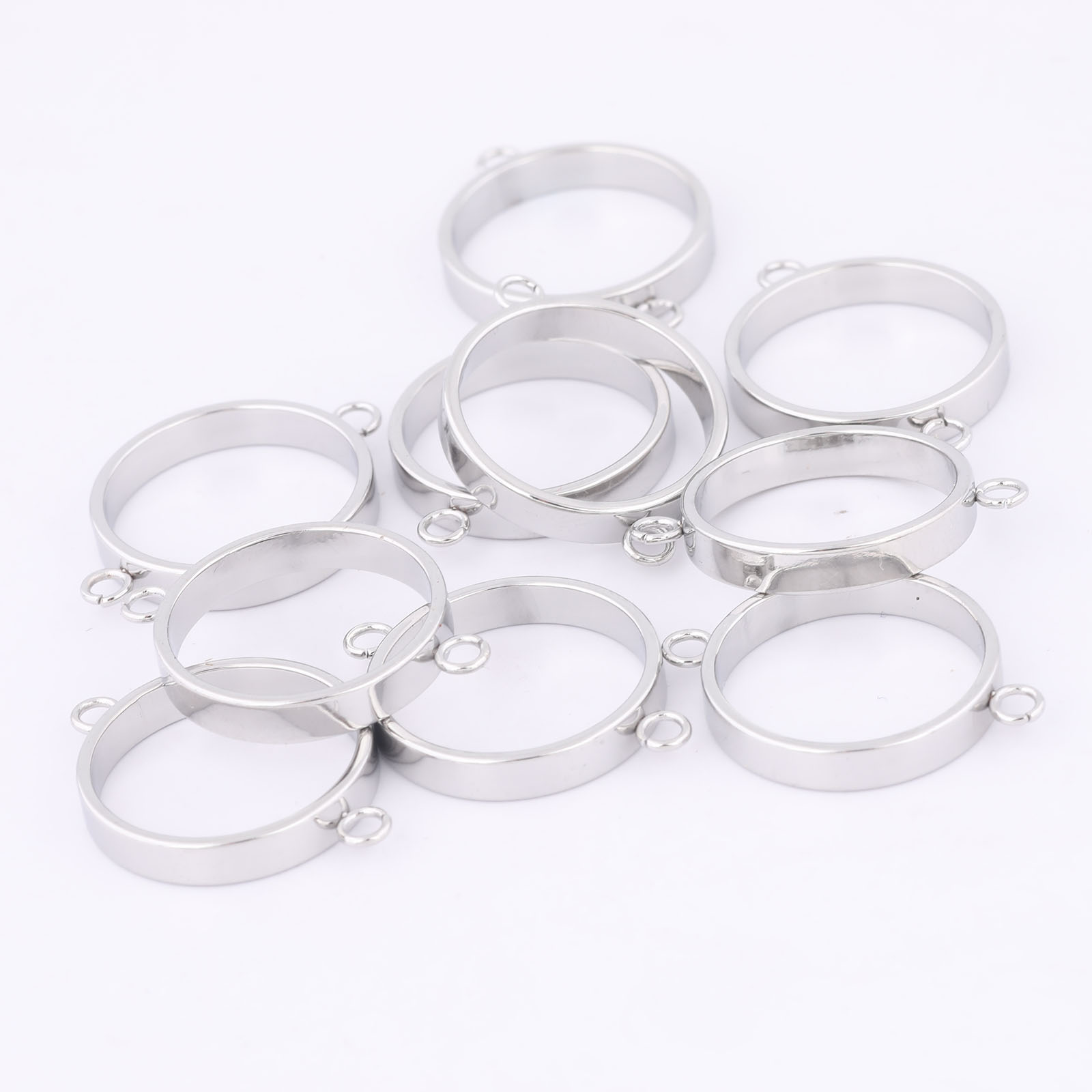 10pcs Stainless Steel 14mm Ope - Resin Art Bracelet ulasan dan harga