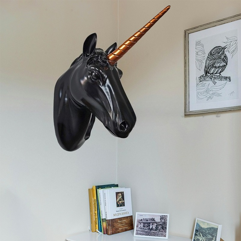 Unicorn Horse Head Wall Art, R - Background Resin Art ulasan dan harga