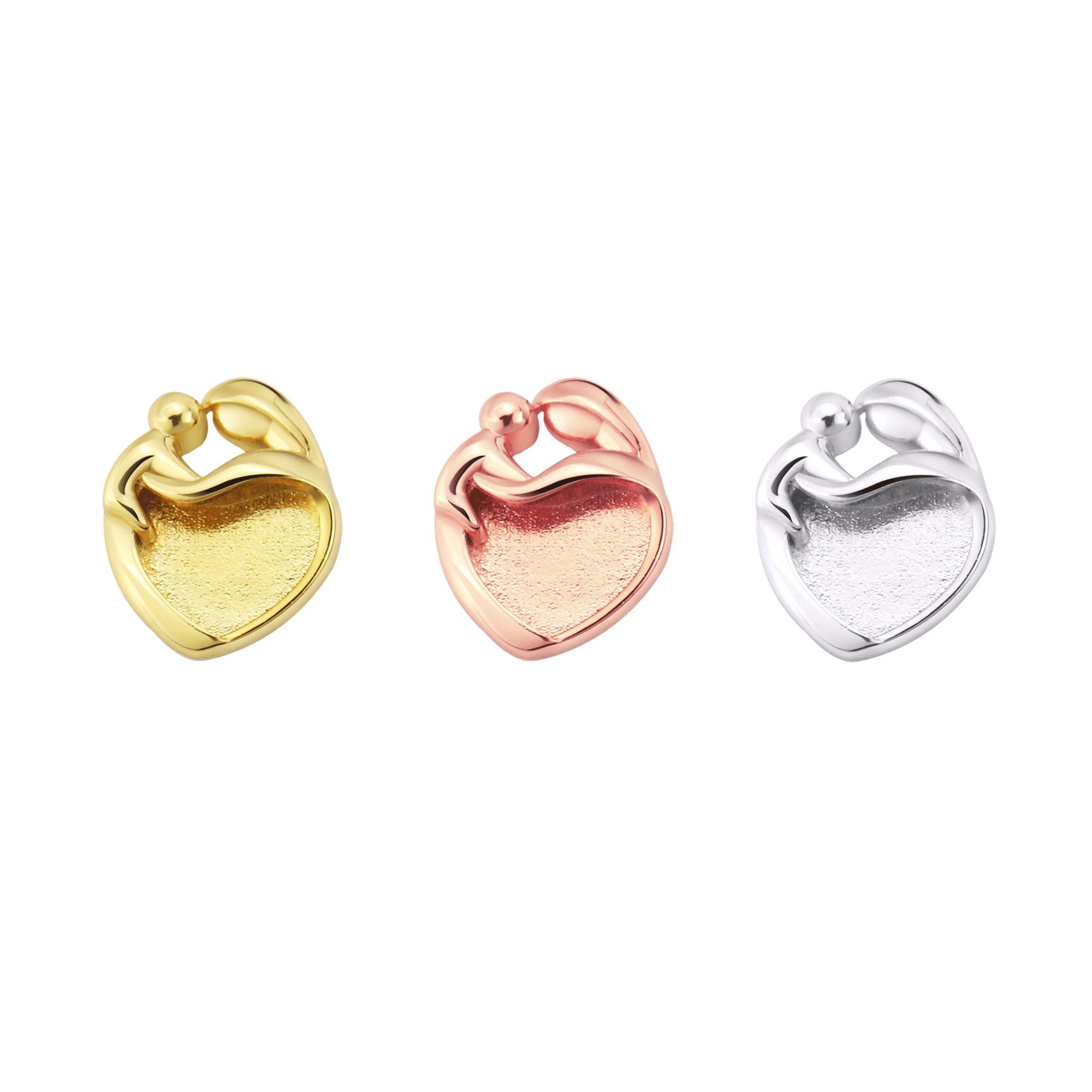 9MM Heart Bezel Settings Mothe - Resin Art Baby ulasan dan harga