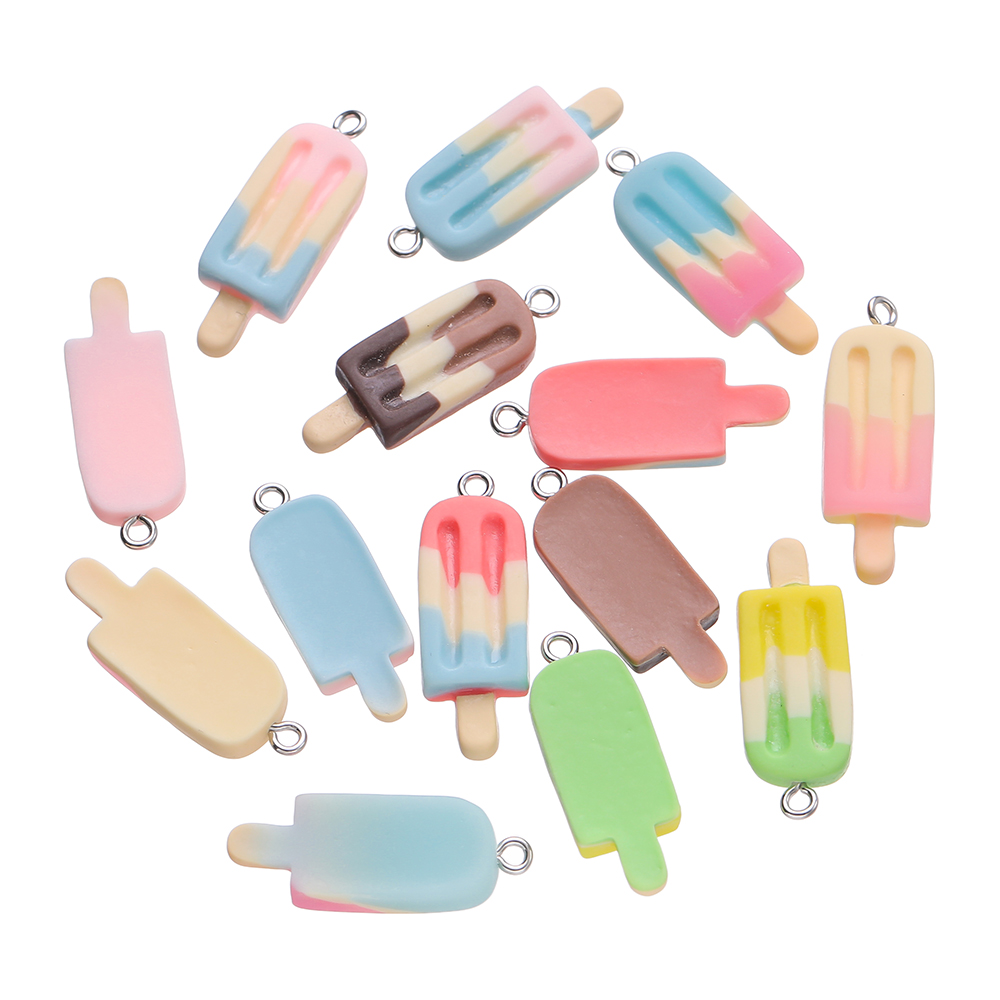 10pcs 12x32mm Cute Colorful Po - Resin Art Bracelet ulasan dan harga