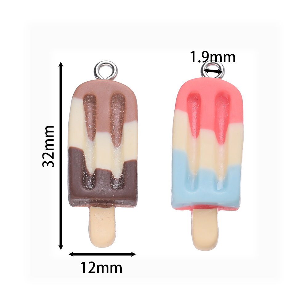 10pcs 12x32mm Cute Colorful Po - Resin Art Bracelet ulasan dan harga