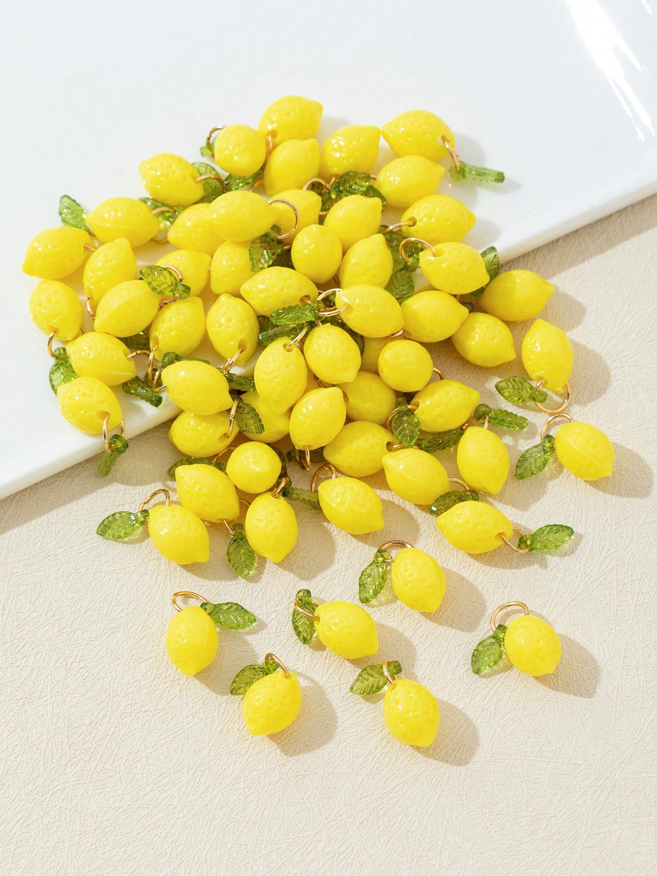 10Pcs 3D Lemon Resin Charms Pe - Resin Art Bracelet ulasan dan harga