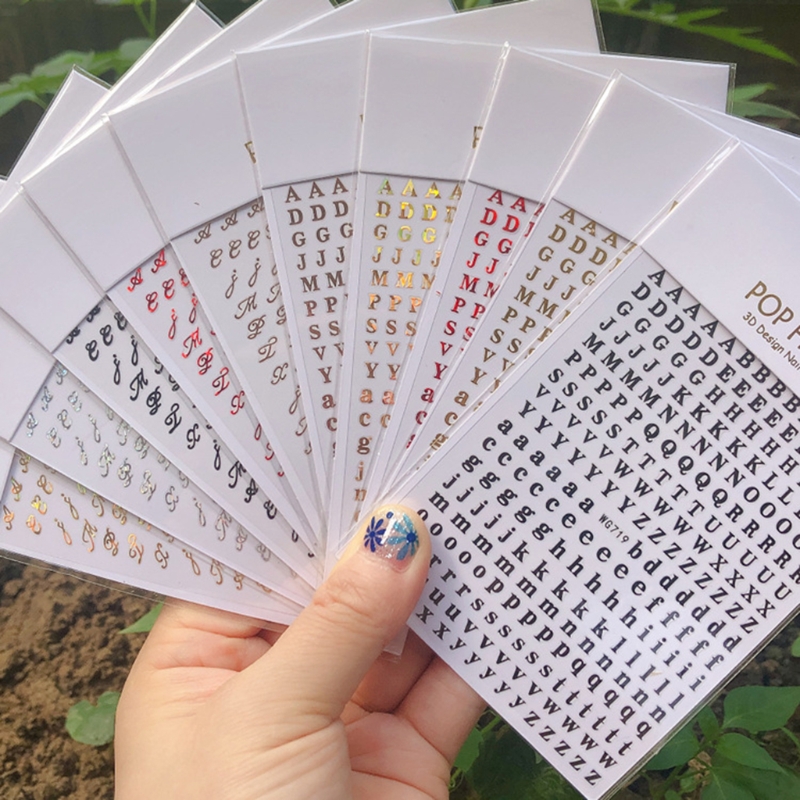 1PCS New English Alphabet Nail - Resin Art Equipment ulasan dan harga