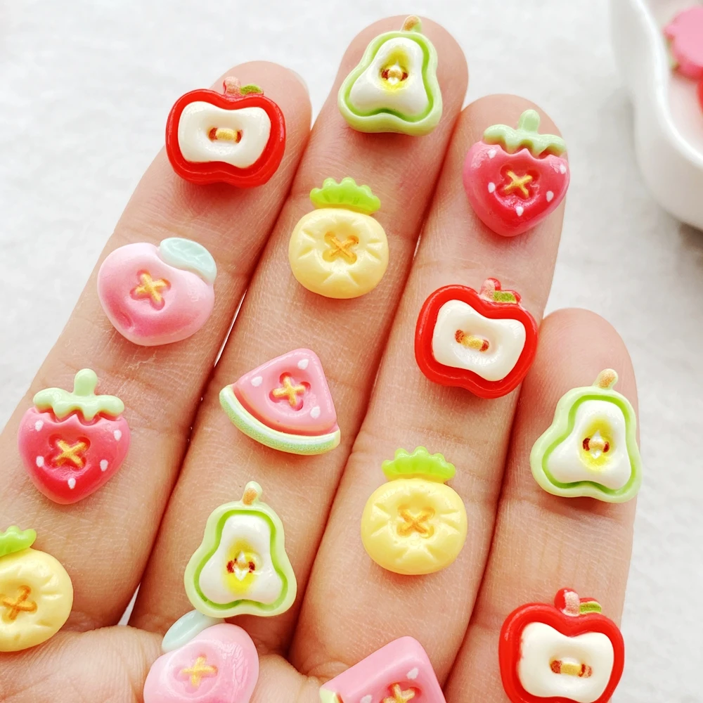 30Pcs Cute Mini Fruits Strawbe - Resin Art Design For Wedding ulasan dan harga