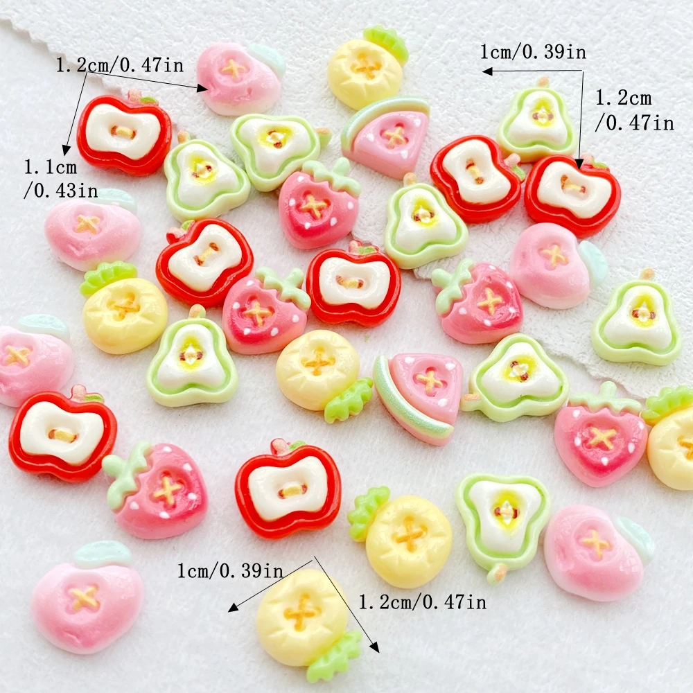 30Pcs Cute Mini Fruits Strawbe - Resin Art Design For Wedding ulasan dan harga