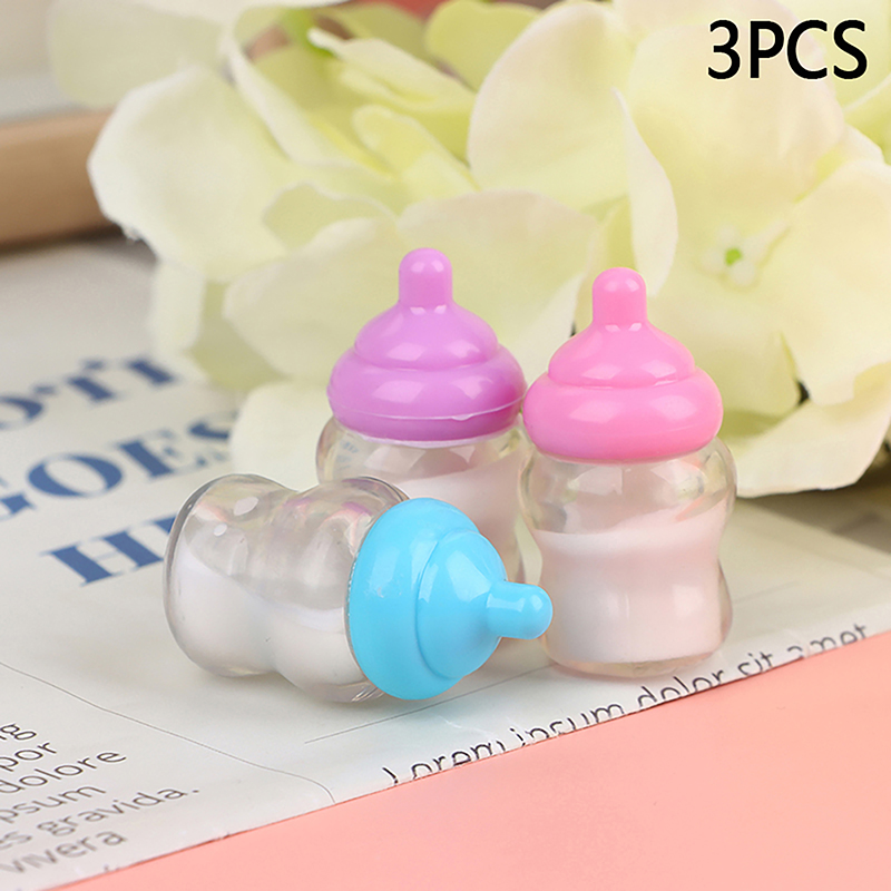 ●3PCS Dollhouse Baby Bottle Ac - Resin Art Baby ulasan dan harga