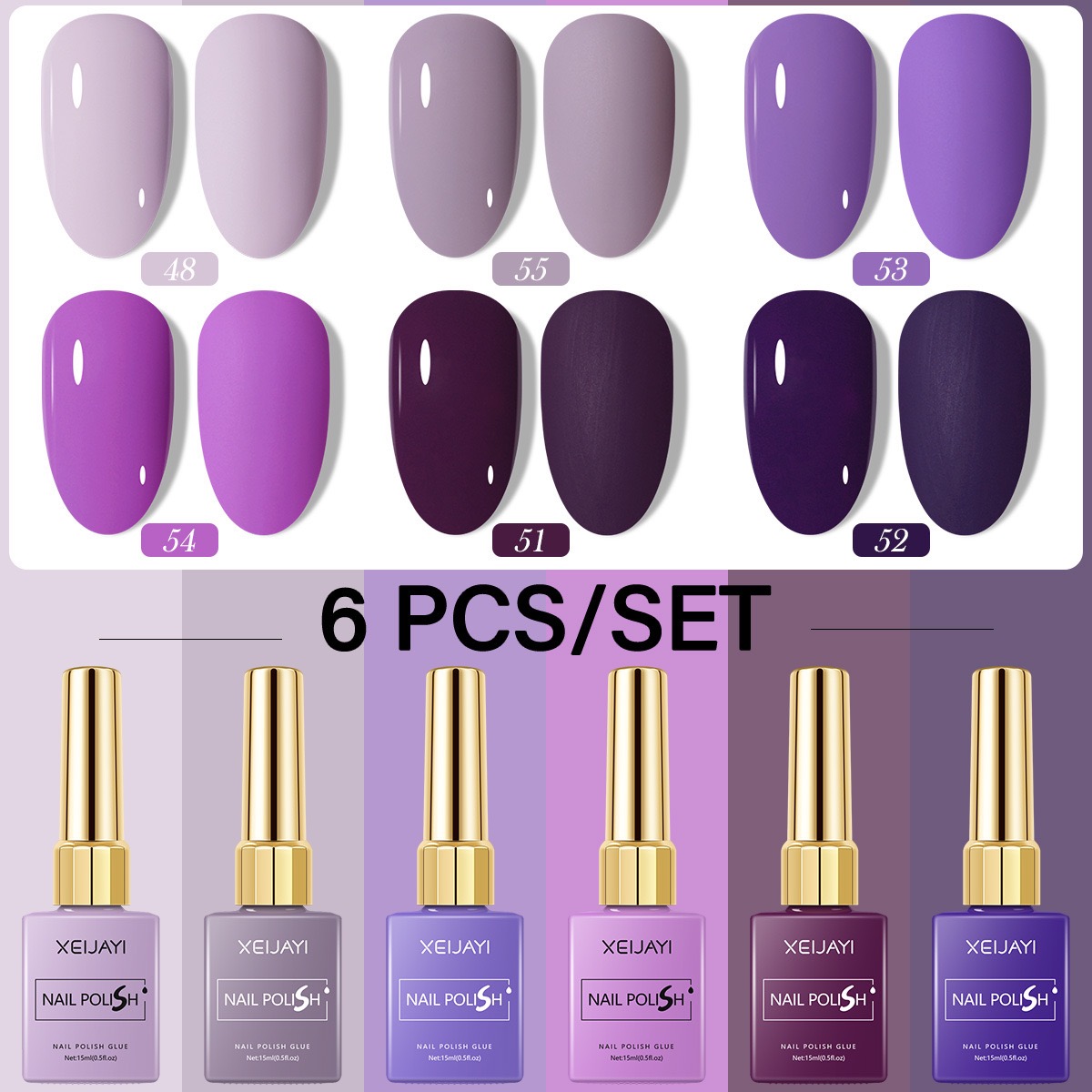 6PCS/SET 15ml Gel Nail Polish  - Resin Art All ulasan dan harga