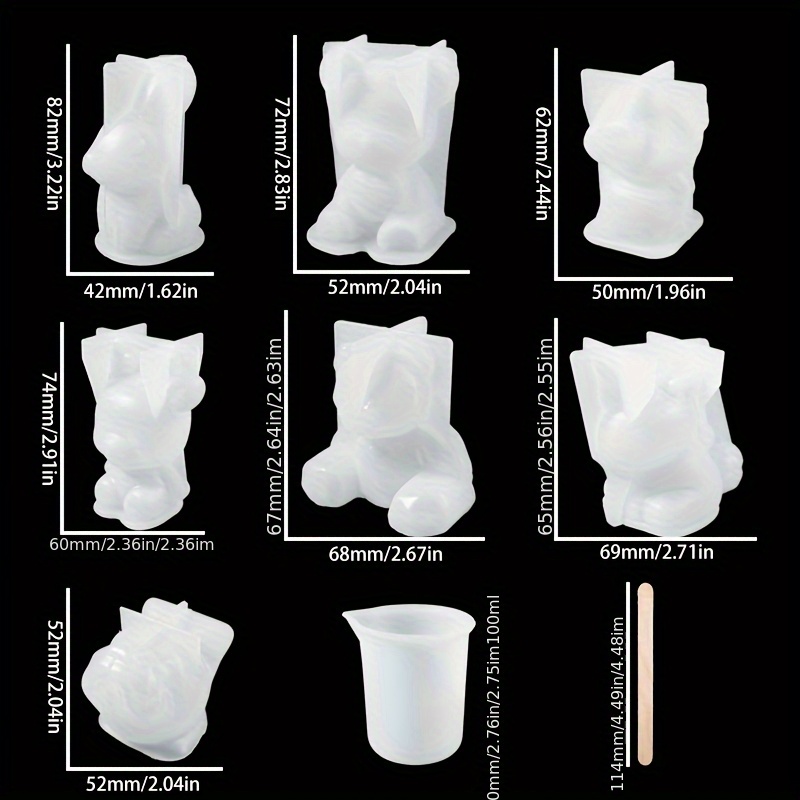 19pcs Resin-Made Mold Set, Sui - Resin Art Jewellery ulasan dan harga