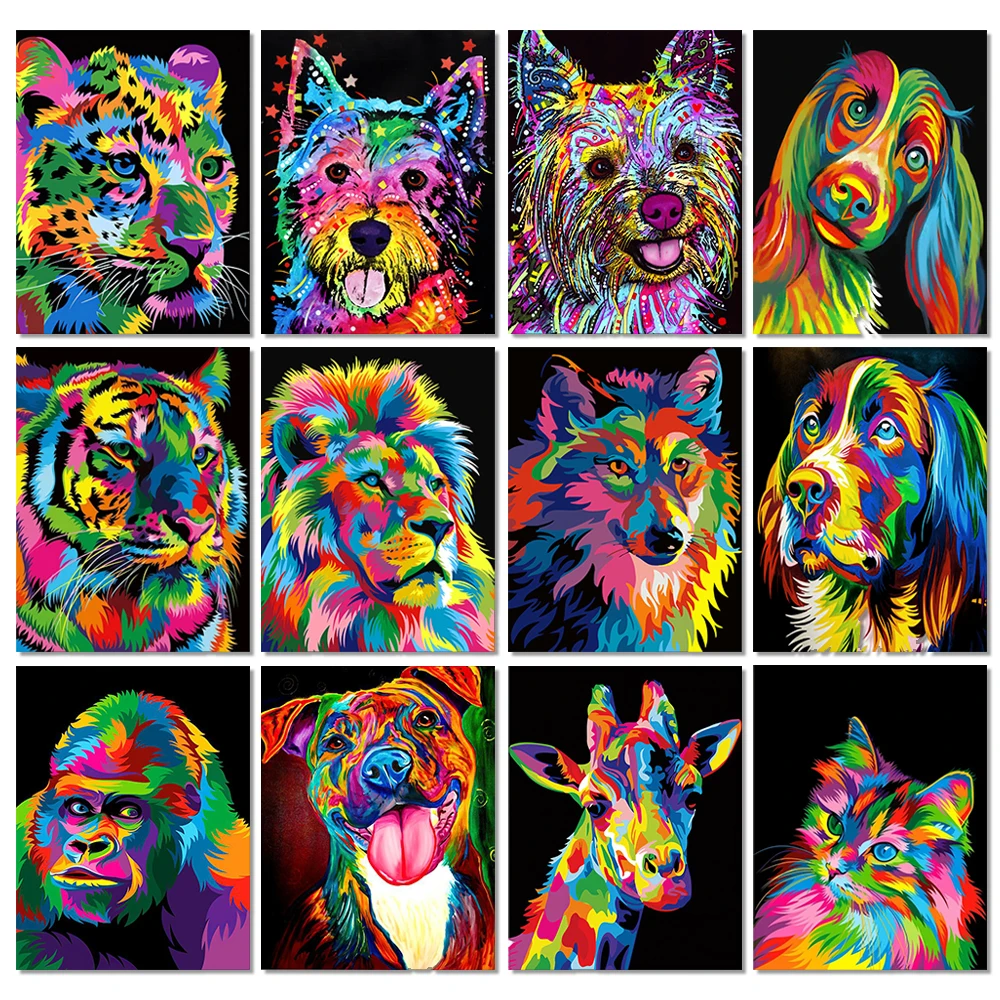 5D DIY Diamond Painting Animal - Resin Art All ulasan dan harga