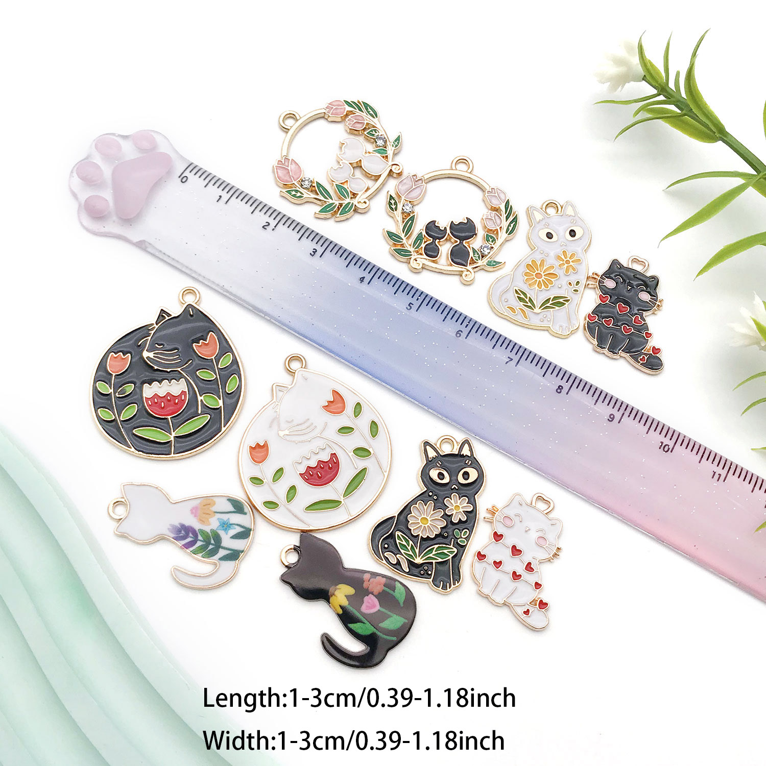 5/10pcs Resin Popular Cat Char - Resin Art Bracelet ulasan dan harga