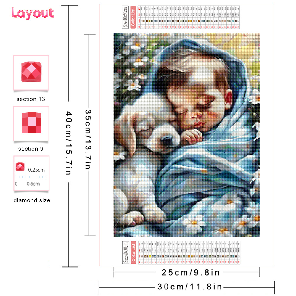 Huacan Diy Diamond Painting Po - Resin Art Baby ulasan dan harga