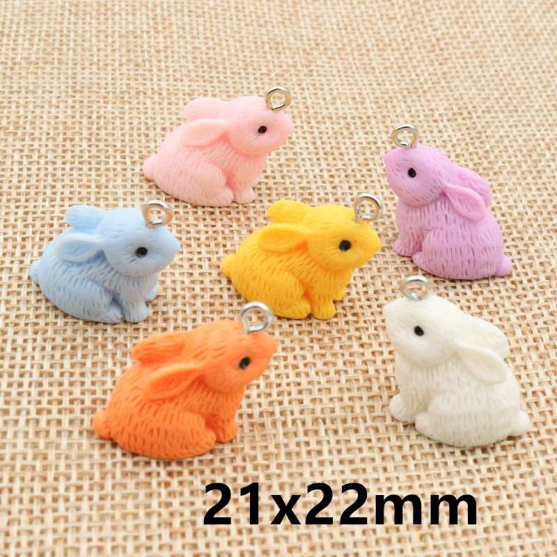 10PCS Resin Pendant Charms Rab - Resin Art Jewellery ulasan dan harga