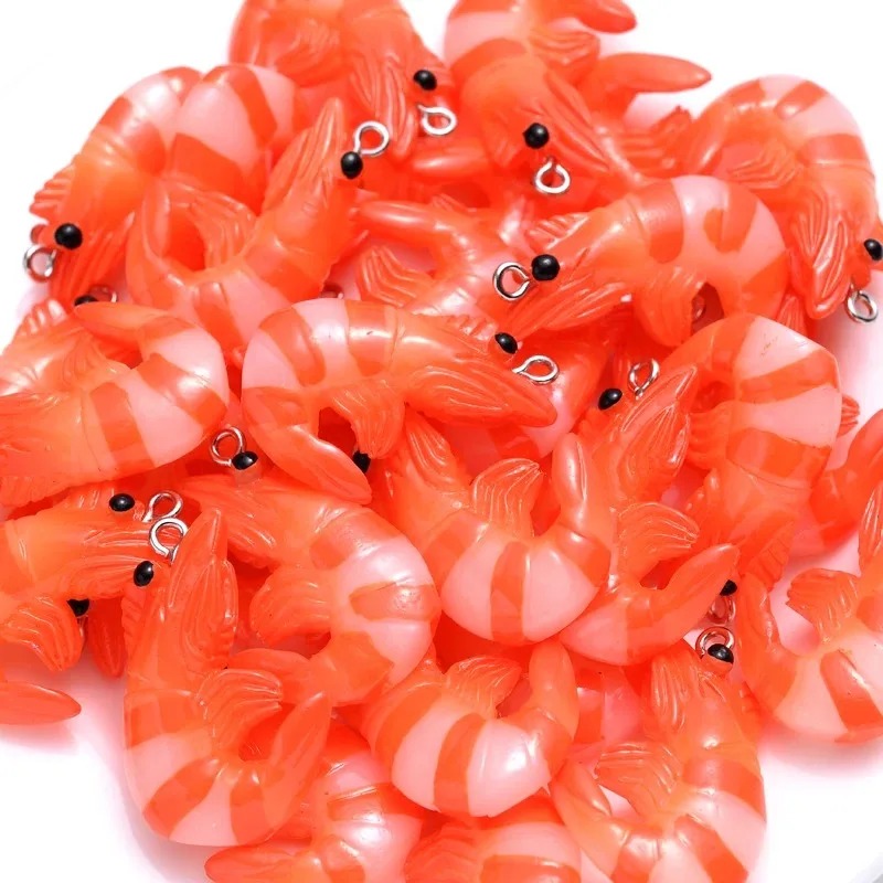 10Pcs 3D Simulated Lobster Shr - Resin Art Jewellery ulasan dan harga