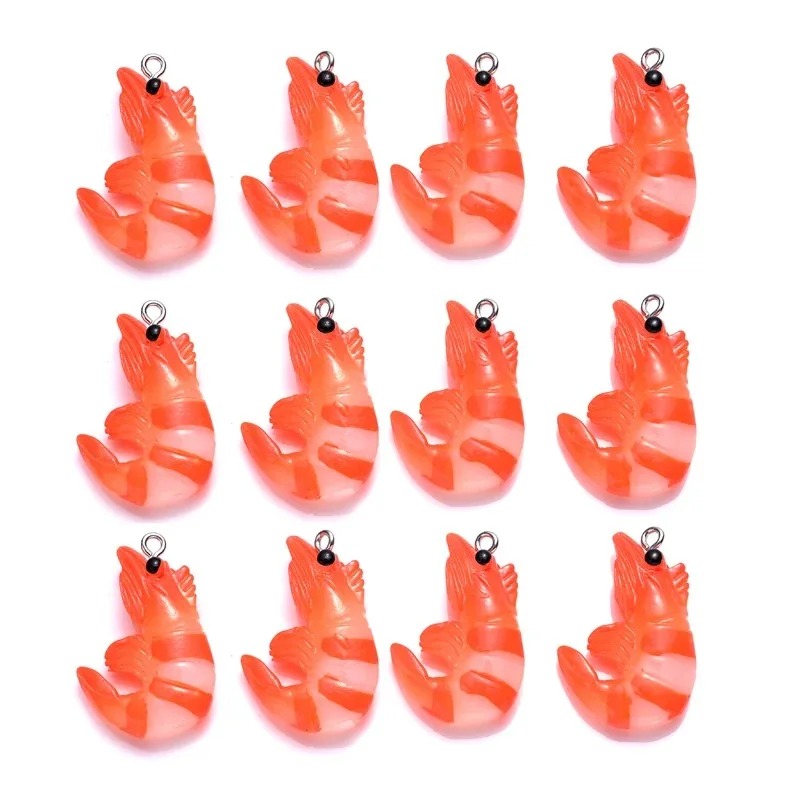 10Pcs 3D Simulated Lobster Shr - Resin Art Jewellery ulasan dan harga