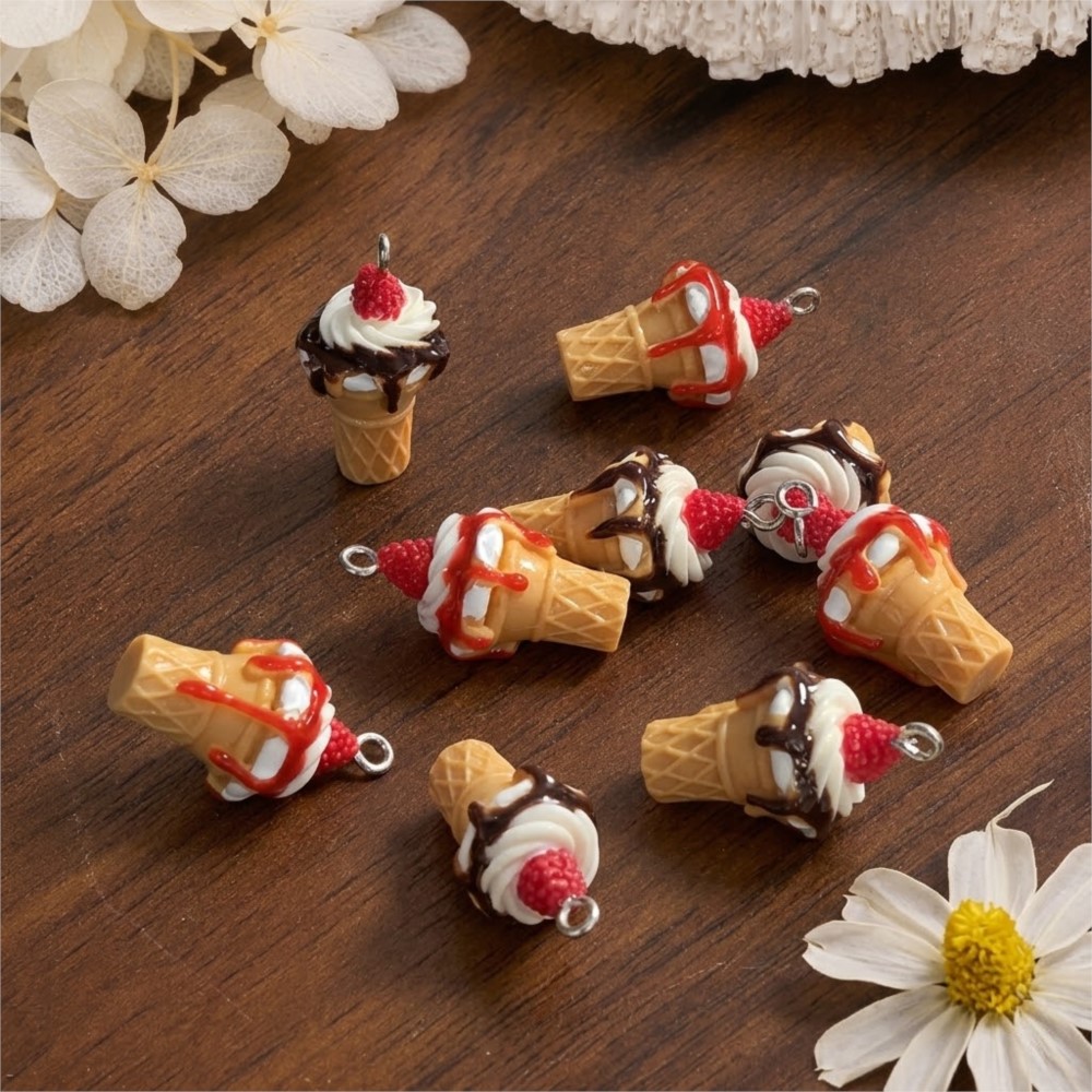 10Pcs Cute 3D Simulation Food  - Resin Art Accessories ulasan dan harga