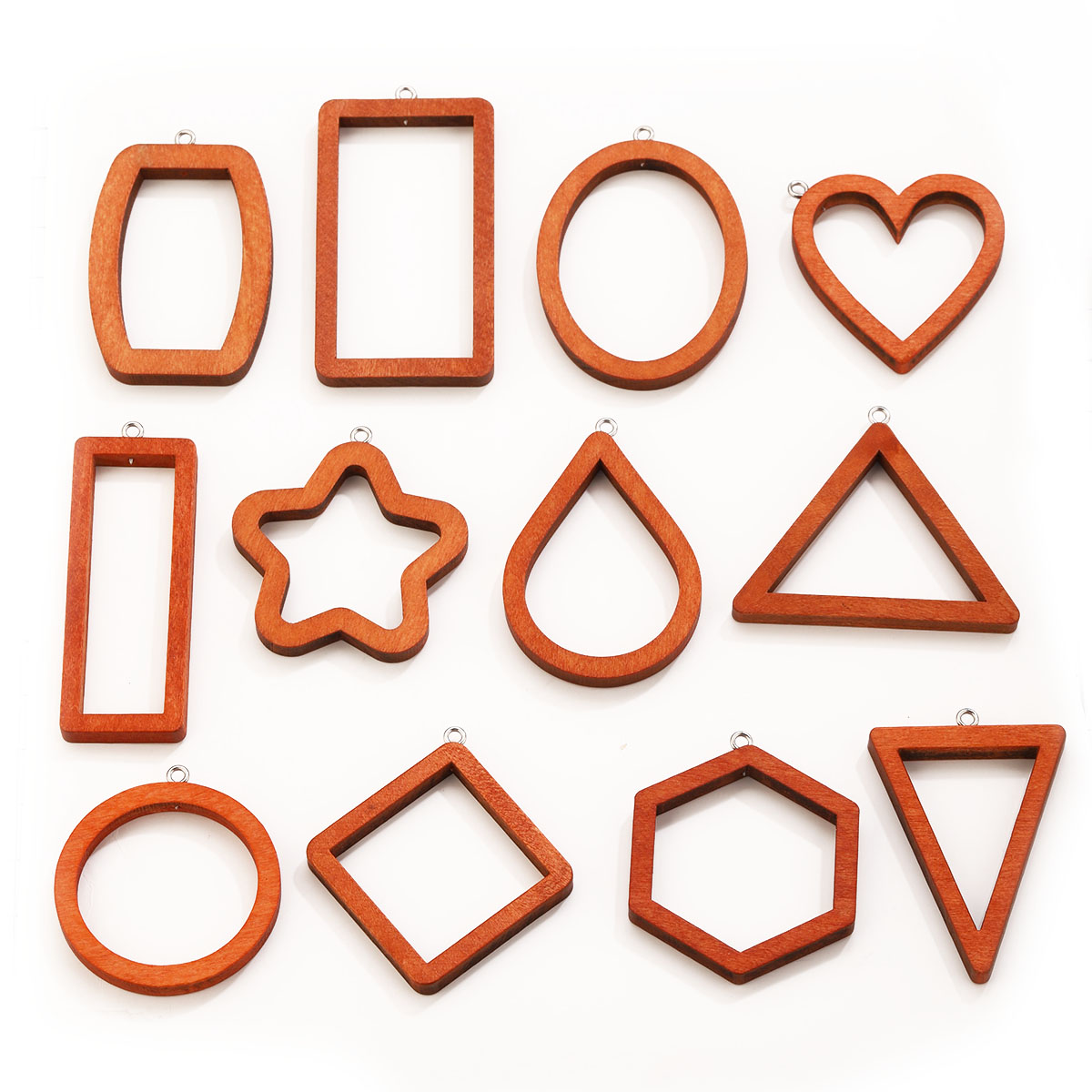 10PCS Triangle Rectangle Wood  - Resin Art Bracelet ulasan dan harga