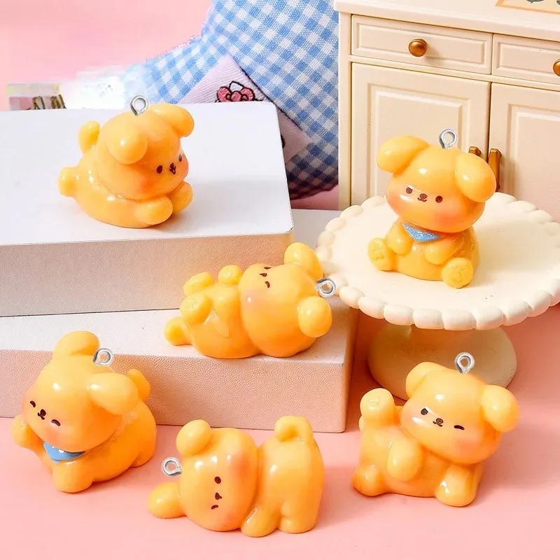 10Pcs Cute Cartoon Dog Acrylic - Resin Art Bracelet ulasan dan harga