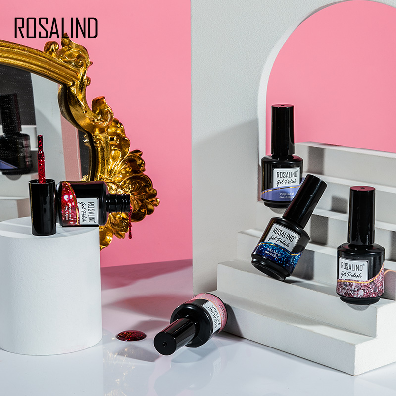 ROSALIND 15ML Glitter Nail Gel - Resin Art All ulasan dan harga